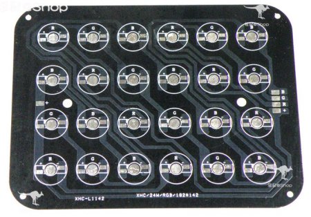 (image for) 24W 182x142mm RGB LED High Power Rectangular Aluminum Plate 8 Series Connections 3 Parallel connections Common Anode For Spotlights Ceiling