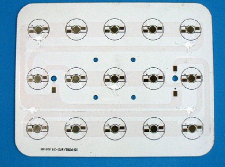 (image for) 15W 182x142mm LED High Power Rectangular Aluminum Plate 15 Series Connections