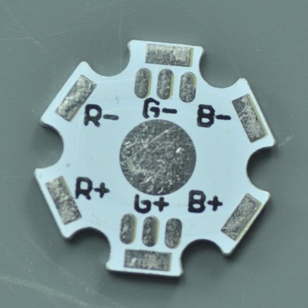 (image for) 1w 3w Watt 20mm 6 Pin RGB LED Star Aluminum Base Plate