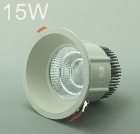 (image for) LED Spotlight 15W Cut-out 125MM Diameter 5.5" White Recessed LED Dimmable/Non-Dimmable LED Ceiling light