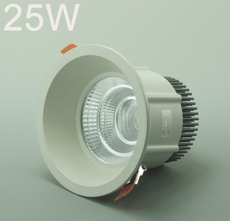 (image for) LED Spotlight 25W Cut-out 145MM Diameter 6.3" White Recessed LED Dimmable/Non-Dimmable LED Ceiling light